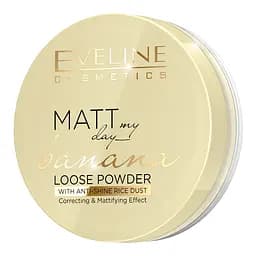 Матирующая рассыпчатая пудра Eveline Matt My Day Loose Powder, тон Banana, 6 г (LMKLOOSEPOWB)