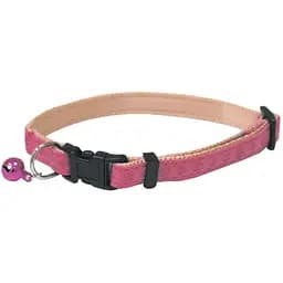 Нашийник для кота Croci Mylord екошкіра зі дзвінком 21-33x1 см рожевий