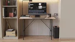 Стіл письмовий Line Тайм Ferrum-decor 750x1000x600 Чорний метал ДСП Дуб Сан-Марино 16 мм (FRD-104872) - мініатюра 6