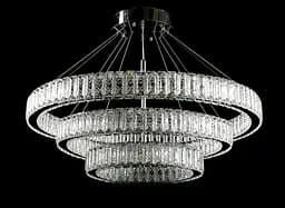 Люстра світлодіодна Splendid Ray L8560B/400+600+800/3 LED, 320W, хром, білий, сучасний стиль для дому
