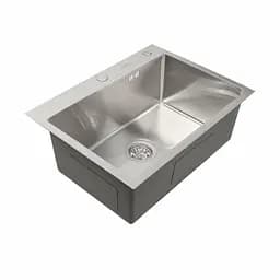 Кухонна мийка Platinum Handmade з нержавіючої сталі 3 мм прямокутна 60х45х22 см (SP000032266) - мініатюра 4