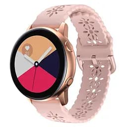 Силіконовий ремінець Flower для Xiaomi Amazfit GTS 22e34 mini - рожевийширина кріплення 20ммWatchbands (W32-3WB23969021) - мініатюра 2