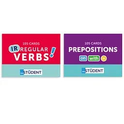 Картки для вивчення англійської English Student Irregular Verbs & Preposition
