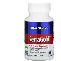Натуральна добавка Enzymedica Serra Gold, 60 капсул