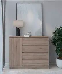 Комод в спальню MebelStar Нео 1Д4Ш 120x43x98 см Трюфель (MBS-1057) - мініатюра 2