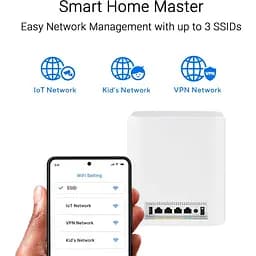MESH-система ASUS WiFi-Mesh ZenWiFi BT8 BE14000, 1xGE LAN, 1x2.5GE LAN, 1x2.5GE LAN, 1xUSB 3.0, 1мод, білий (90IG0930-MO3B00) - мініатюра 11