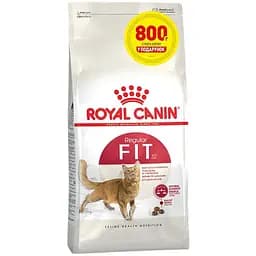 Сухой корм для взрослых котов Royal Canin Fit мясо птицы и рис 3.2 кг + 800 г