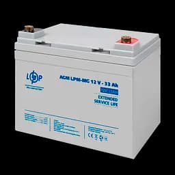 Акумулятор мультигелевий LPM-MG 12 V - 33 Ah + праворуч - мініатюра 3
