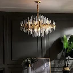 Люстра-репліка Alinar Crystal на 20 ламп (діаметр 100 см) | Арт. MJ139/20 GD | Line F