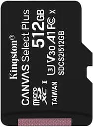 Карта пам'яті Kingston microSDHC/SDXC UHS-I Class 10 Canvas Select Plus 512Gb
