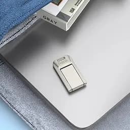 USB флеш накопичувач Hoco UD16 32GB USB 3.0 металевий сріблястий - мініатюра 6