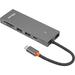 Адаптер HiSmart USB Type-C - 2 x USB 3.0, HDXiaomi, SD, TF