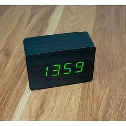 Распродажа! Настольные лед часы ET 009 черного цвета, светодиодные часы с термометром (ST)