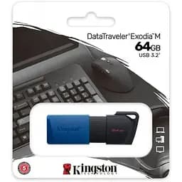 USB флеш-накопичувач Kingston DataTraveler Exodia M 64GB USB-A 3.2 Gen 1 Black/Blue (DTXM/64GB) [76430] - мініатюра 6
