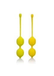 Вагинальные шарики CalExotics Kegel Training Set Lemon, 19 см, желтый