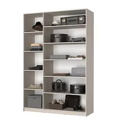 Шафа 3-дверна з антресоллю MebelStar Оскар ДСП BL-B, 4 додаткові полиці 150x52x260 см Аляска сірий (MBS-4979) - мініатюра 2