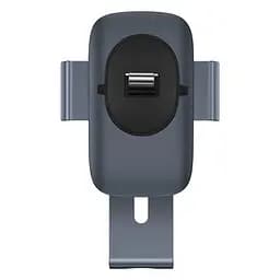 Автомобільний тримач холдер Baseus Metal AgeⅡ Gravity Car Mount Air Outlet Version SUJS000013 Dark Grey - мініатюра 2