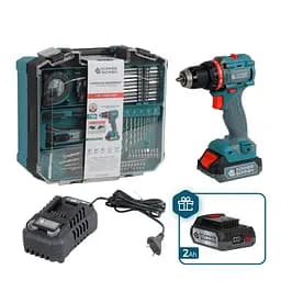 Konner & Sohnen Шурупокрут-дриль ударний акумуляторний Konner&Sohnen KS ID20V-60 KIT 74 PLUS 20В 2х2А·рік 60Нм 0-450·0-1900об/хв LED-світло ЗП набір свердл і біт 74.