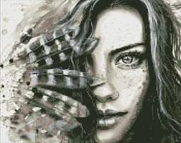 Набір з алмазною мозаїкою Виразний погляд AMO7435, 40x50 см