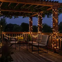 Новогодняя гирлянда уличная GarlandoPro 50 м 500 LED с солнечной батареей 8 режимов работы черный провод Желтый SB500L50MBY