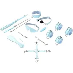 BDSM набор Liebe Seele Macaron Bondage Kit 9 шт. голубой