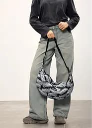 Жіноча сумка Sambag HOBO Bag-glove принт "Palm" 50 х 28 х 5 см (53400720) - мініатюра 5