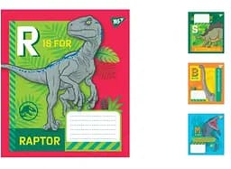 Тетради ученические 12 листов клетка. YES Jurassic World, 25 шт. в упаковке