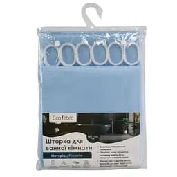 Шторка для ванної кімнати Eco Fabric Піка 180*180 см світло-блакитний (EF-1801-LB)
