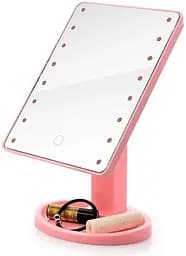 Рожевий Дзеркало з LED-підсвічуванням для макіяжу Magic MakeUp Mirror