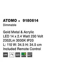 Світильник підвісний ATOMO Nova Luce 9180614 - мініатюра 4