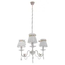 Люстра подвесная Brille прованс с абажуром E14 40W WH (BKL-660S/3)