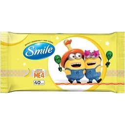 Вологі серветки Smile Ліцензійні герої Міньйони 40 шт. в асортименті