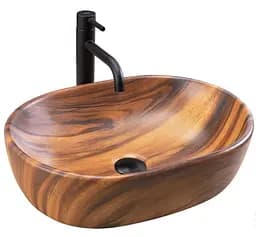 Умивальник Rea Amelia 34,5x48 wood (REA-U5060), Матова