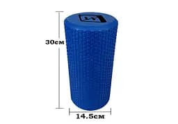 Масажний ролик EasyFit Foam Roller 30 см Синій (EF-2024-BL) - мініатюра 2