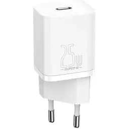 Мережевий зарядний пристрій Baseus Super Si Quick Charger 1C 25W EU Білий