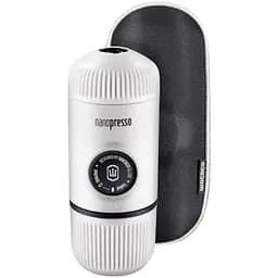 Портативна еспресо-кавоварка Wacaco Nanopresso біла з чохлом