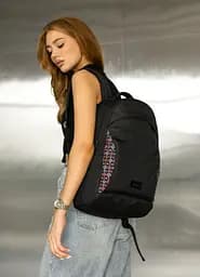 Жіночий рюкзак Sambag Zard LZN чорний тканевий принт 43 х 27 х 13 см (25000148)