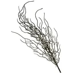 Искусственныа ветка покрыта глиттером для композиций Черный 80 см