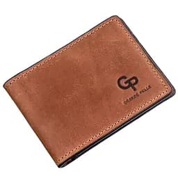 Кожаный мужской зажим для денег GRANDE PELLE 12х8х1 см acs0027515