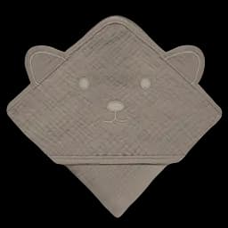 Рушник з капюшоном Lionelo Muslin Hooded Towel Beige Cappuccino 80х80 см - мініатюра 2