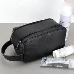 Несессер мужской кожаный HandyCover S434 черный на молнии