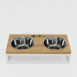 Hollky Base S — миски на підставці для маленьких собак та котів (2 × 0,45 л) - мініатюра 3