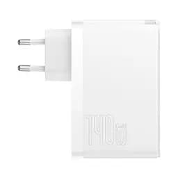 Адаптер - блок на 3 порти - зарядне Baseus Gan5 Pro Fast Charger 140W (CCGP100202) + кабель C to C - мініатюра 4