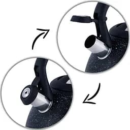 Чайник Whistling Kettle Marble 2.7л зі свистком Kamille Ø19.5х24 см kuh0011107 - мініатюра 4