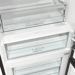 Холодильник Gorenje 185х60х60см 2 двері 204(96) л А++ NoFrost+ LED дисплей чорний (NRK6192ABK4) - мініатюра 9