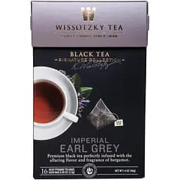 Чай черный Wissotzky Tea Imper Earl Grey с ароматом бергамота 40 г (16 шт. х 2.5 г) (568738)
