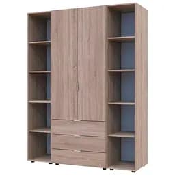 Комплект Doros Гелар з 2 Етажерками Дуб Сонома 2 ДСП 153.9х49.5х203.4 (42005045)