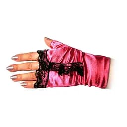 Перчатки-митенки с гипюром