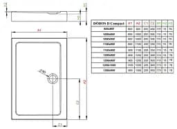 Душовий піддон Radaway Doros D Compact 100x80 SDRD1080-05 - мініатюра 2