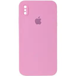 Чохол Epik Silicone Case Square Full Camera Protective AA для Apple iPhone XS Max 6.5 Рожевий/Light pink